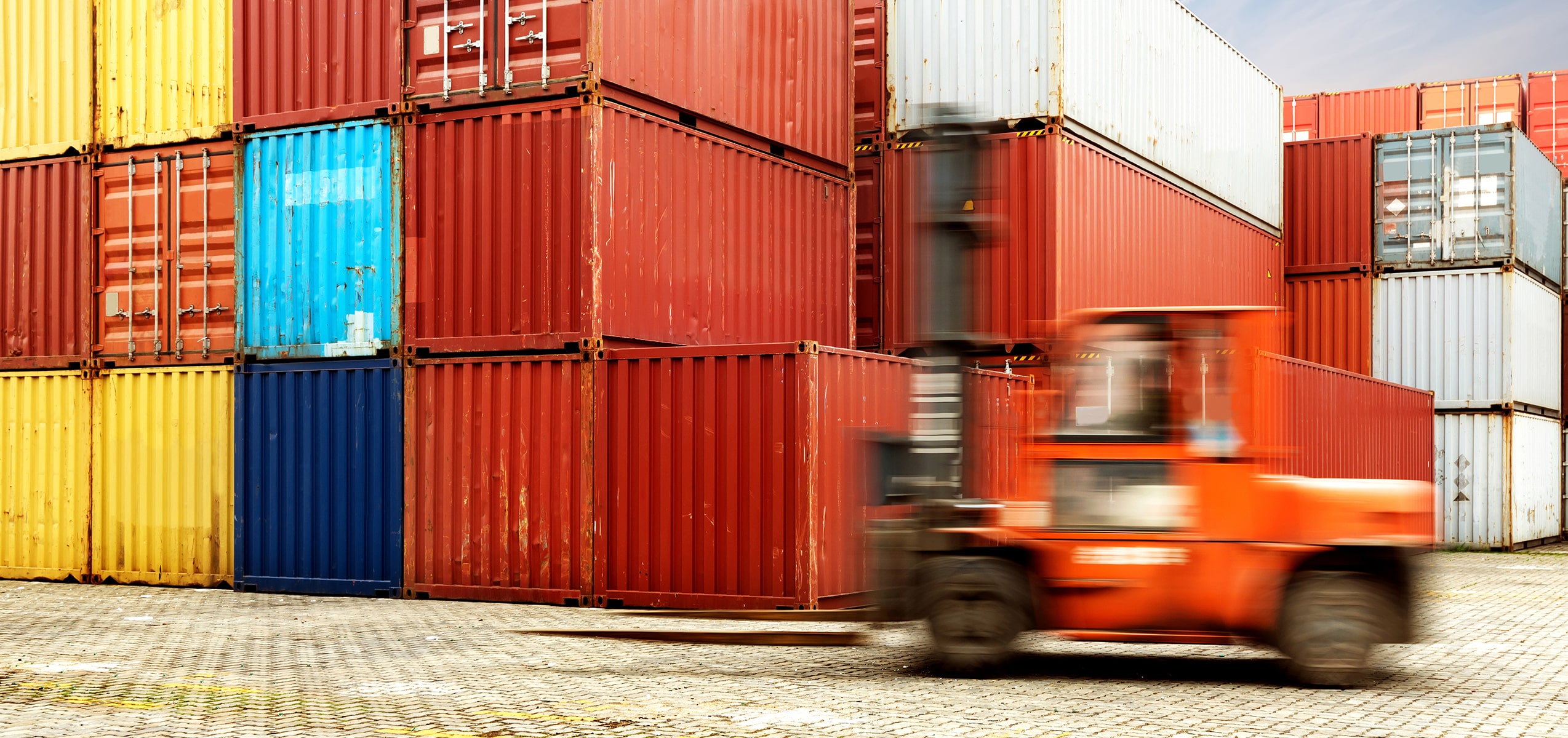 Stack of containers